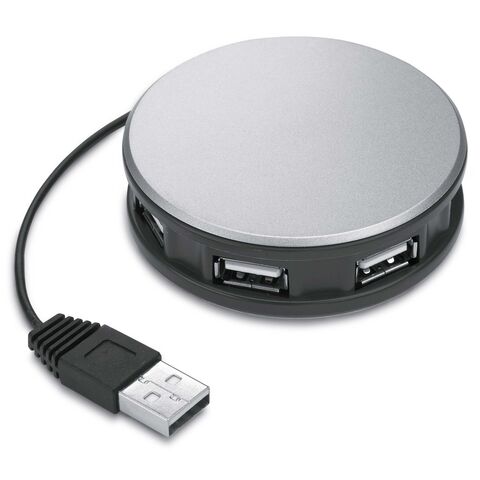 Hub USB 4-porturi rotund cu cablu extensibil