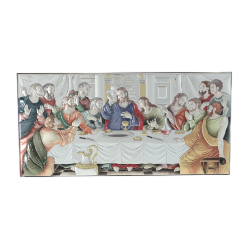 Silver icon of the last supper 39cm