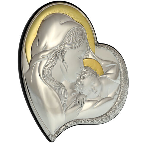 Mother Mary Heart Shaped Icon