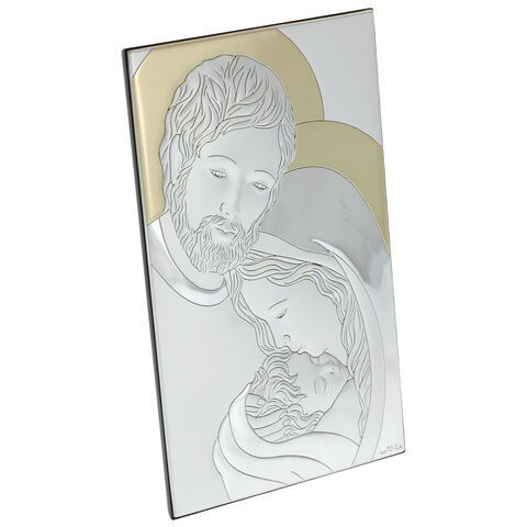 Szent Család ezüstözött ikon 20cm