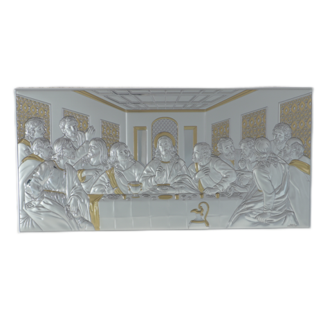 Silver plated Exclusivist Icon of the Last Supper 39cm