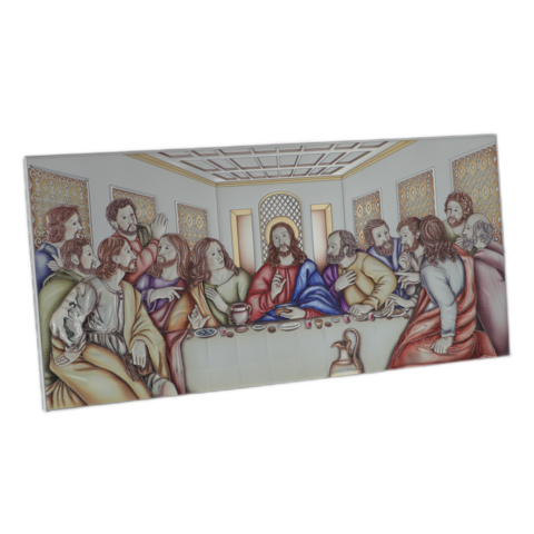 Exclusive Icon of the Last Supper with silver color finish 50cm