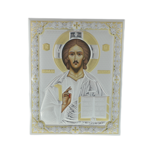 Exclusive silver Jesus Christ icon 31cm