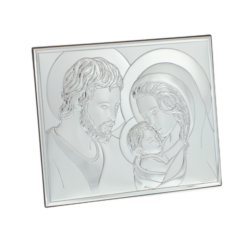 Holy Family silver plated icon 19cm
