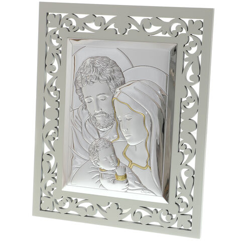 Holy Family Icon with white frame