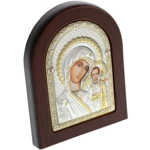 Semi Curved Icon with Mother Mary from Kazan 9cm