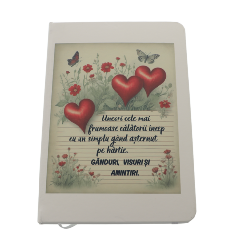 Jurnal Personalizat A5 Amintiri – Caiet Elegant cu Mesaj Inspirațional