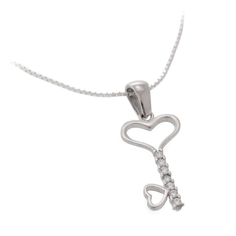 Silver Necklace with Key Pendant