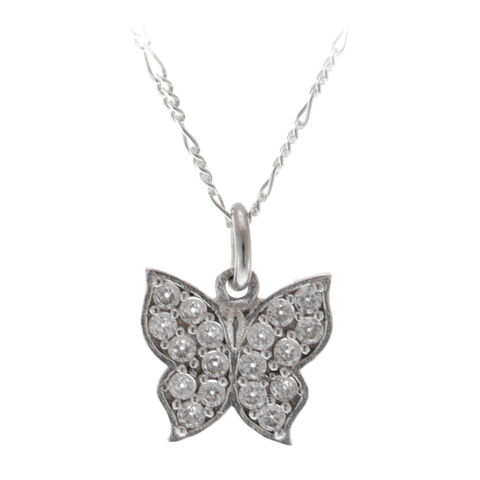 Small Butterfly Silver Neckalce