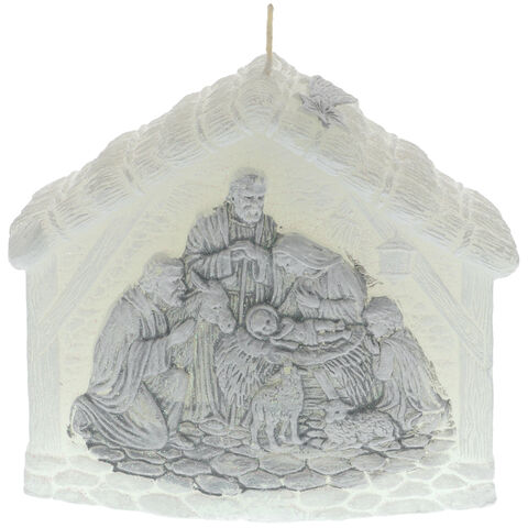 Christmas manger candle