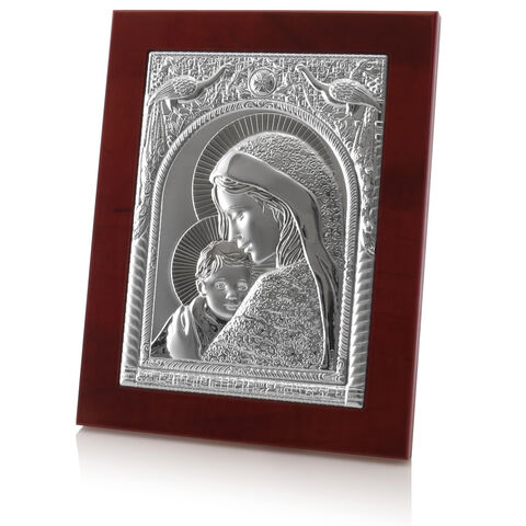 Maria si Isus Icoana Argintata