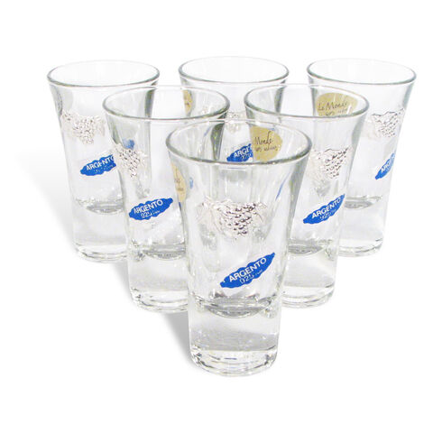 Chrystal glasses with silver grape