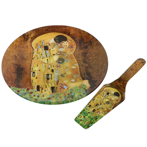 Platou prajituri cu paleta Klimt: Kiss