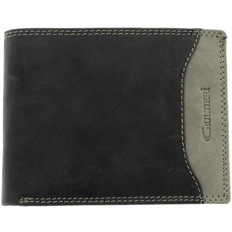 Men's Leather Black / Olive Wallet Giultieri