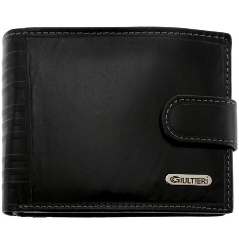 Giultieri Men's Black Leather Wallet