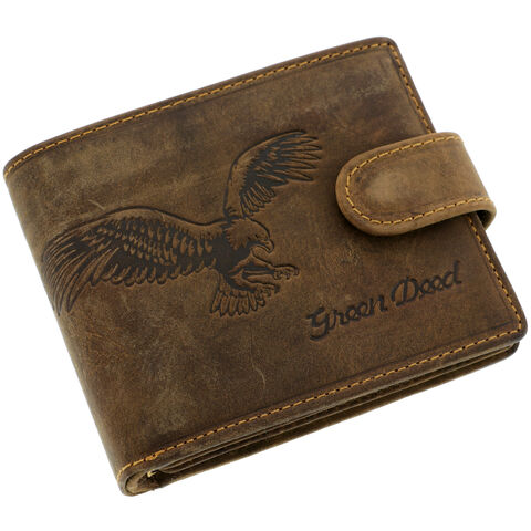 Men's Leather Wallet with Eagle