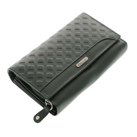 Giultieri Green Leather Women’s Wallet – Personalized Natural Leather Wallet