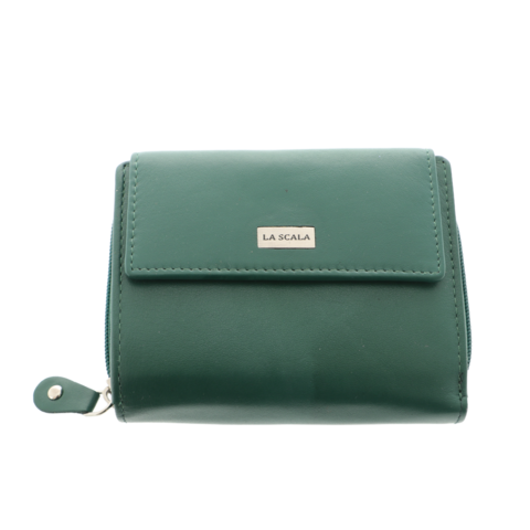 Portofel damă verde Ruby piele naturală 10x13cm