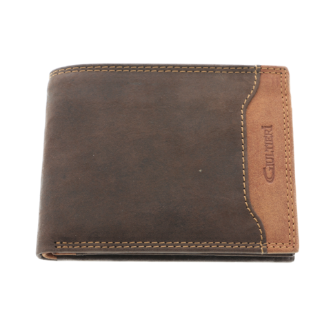 Portofel Mare din Piele Naturală Giultieri 10×12 cm – Maro, Personalizabil, Cutie Cadou