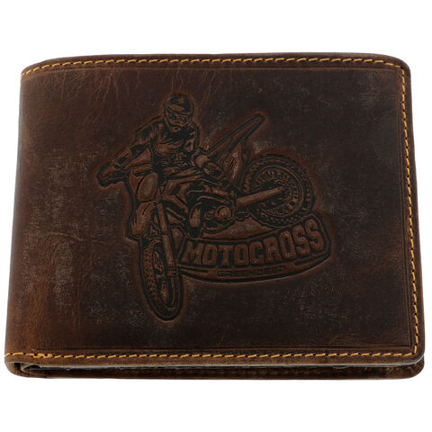 Men's motocross leather wallet