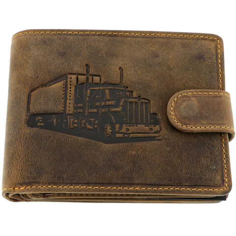Leather Wallet with Truck