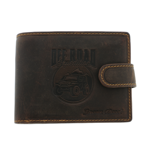 Off Road car brown leather wallet