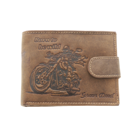 Brown Leather Wallet – Born to be Wild Motorcycle Design