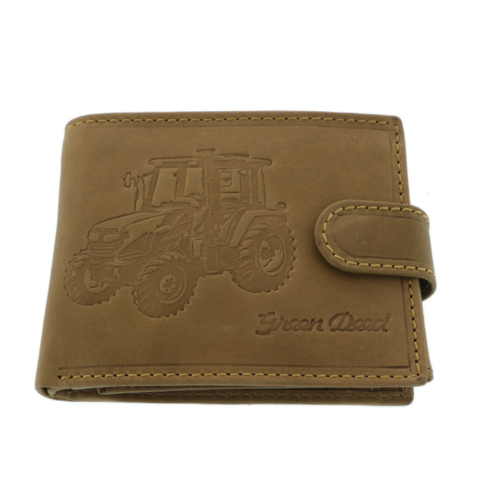 Tractor brown natural leather wallet