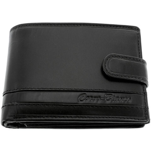 Black RFID leather wallet Corvo