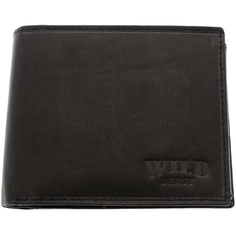 Leather Wallet Black Wild Beast