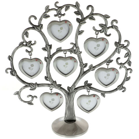 Tree photo frame with 7 hearts