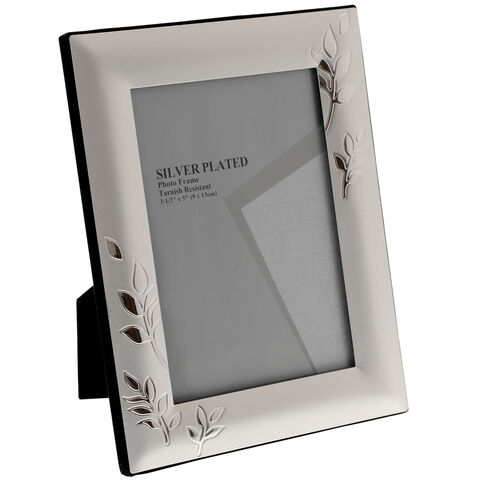 Silver Photo Frame 9x13 Leaves