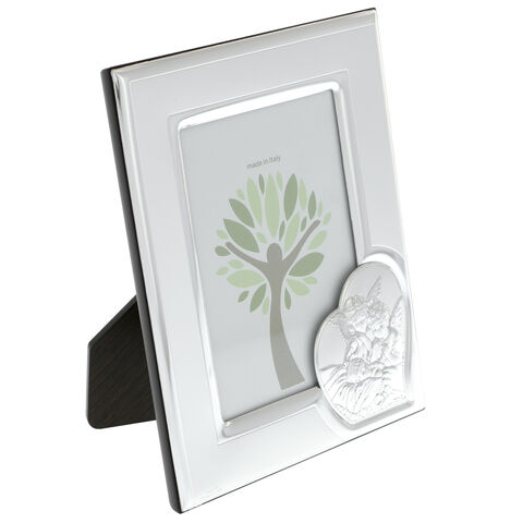 Silver photo frame angels 19 cm