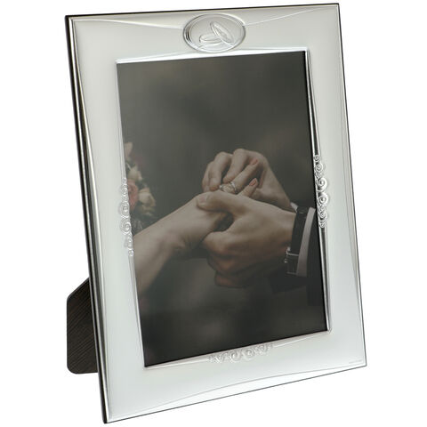 Silver wedding photo frame 25cm