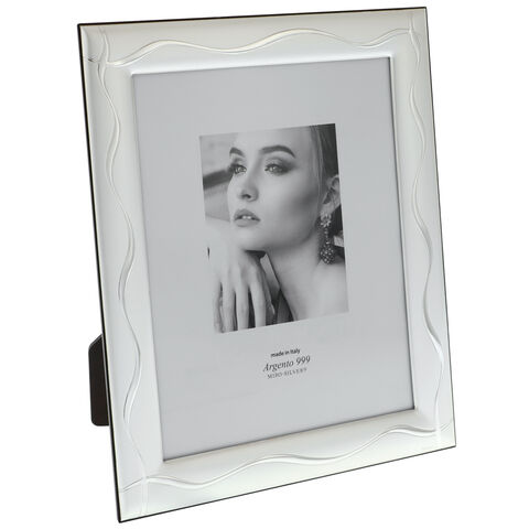 Silver photo frame waves 26x31cm