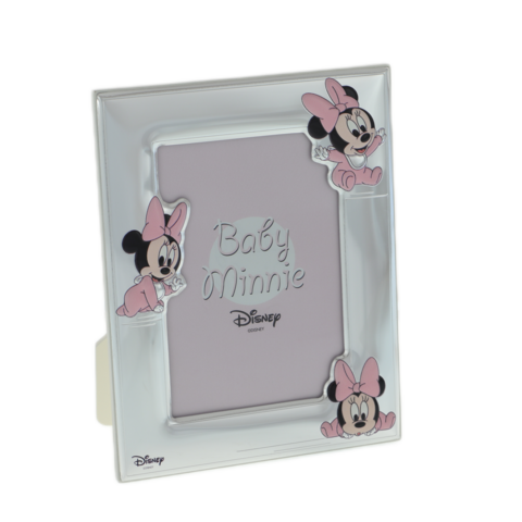 Silver plated photo frame for girls Baby Minnie Mouse 19cm