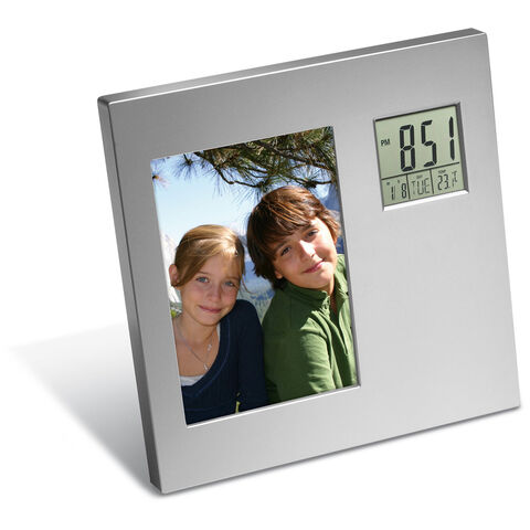 Picture frame with alarm clock