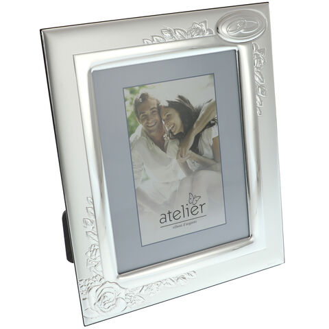 Wedding photo frame with rose