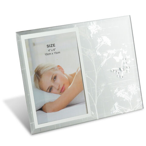 Glass Floral Photo Frame (10x15)