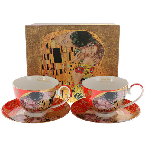 Set 2 cani rosii Klimt: Sarutul