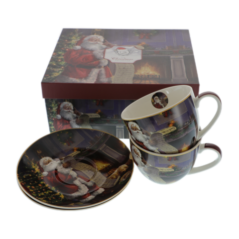 Santa Claus porcelain cups and plates 280ml