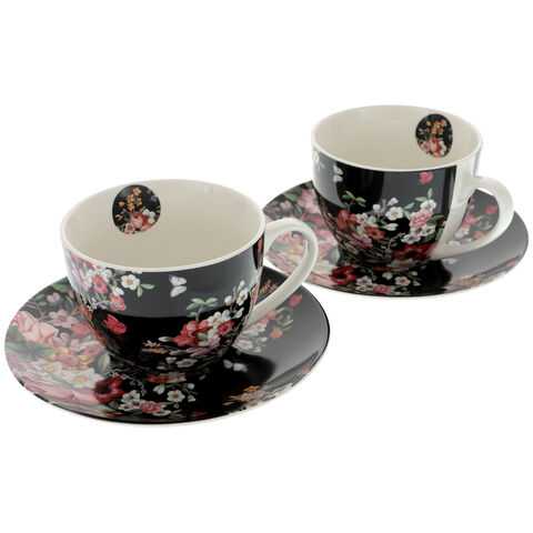 Set of 2 vintage flowers cups