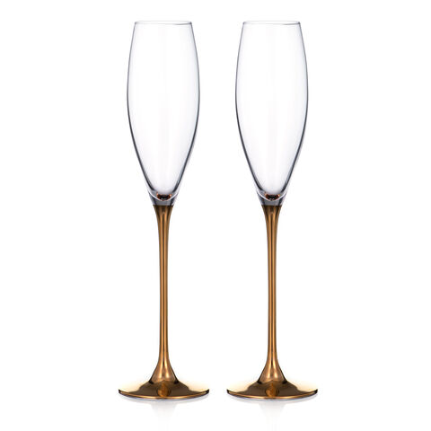 Champagne Flutes Elegance Gold