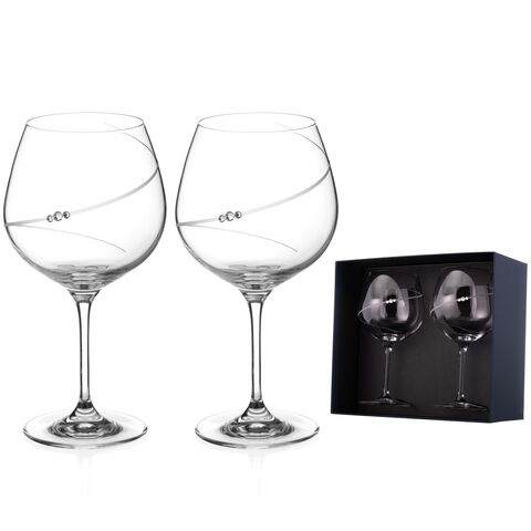 Set of 2 Crystal Gin Glasses Silhouette