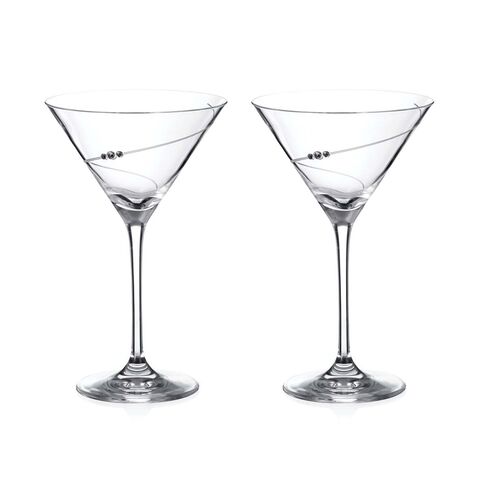 Set of 2 Glasses Martini Cristal Silhouette