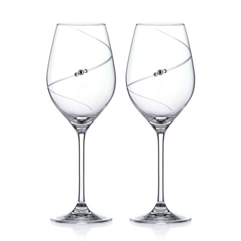 Silhouette Crystal Wine Glasses with Swarovski