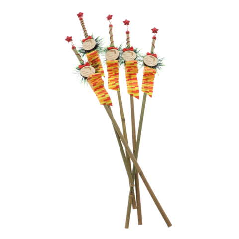 Set 5 bețe Mos Nicolae Stai Cuminte Personalizate