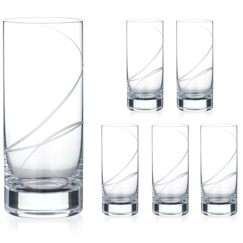 Set 6 Pahare Cristal Long Drink Lux Aurora