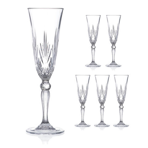 Set 6 Pahare Sampanie din Cristal Deluxe Chatsworth