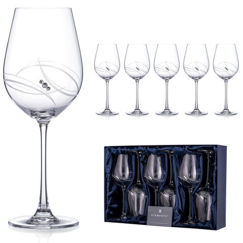 Set 6 Pahare Vin Cristal Atlantis